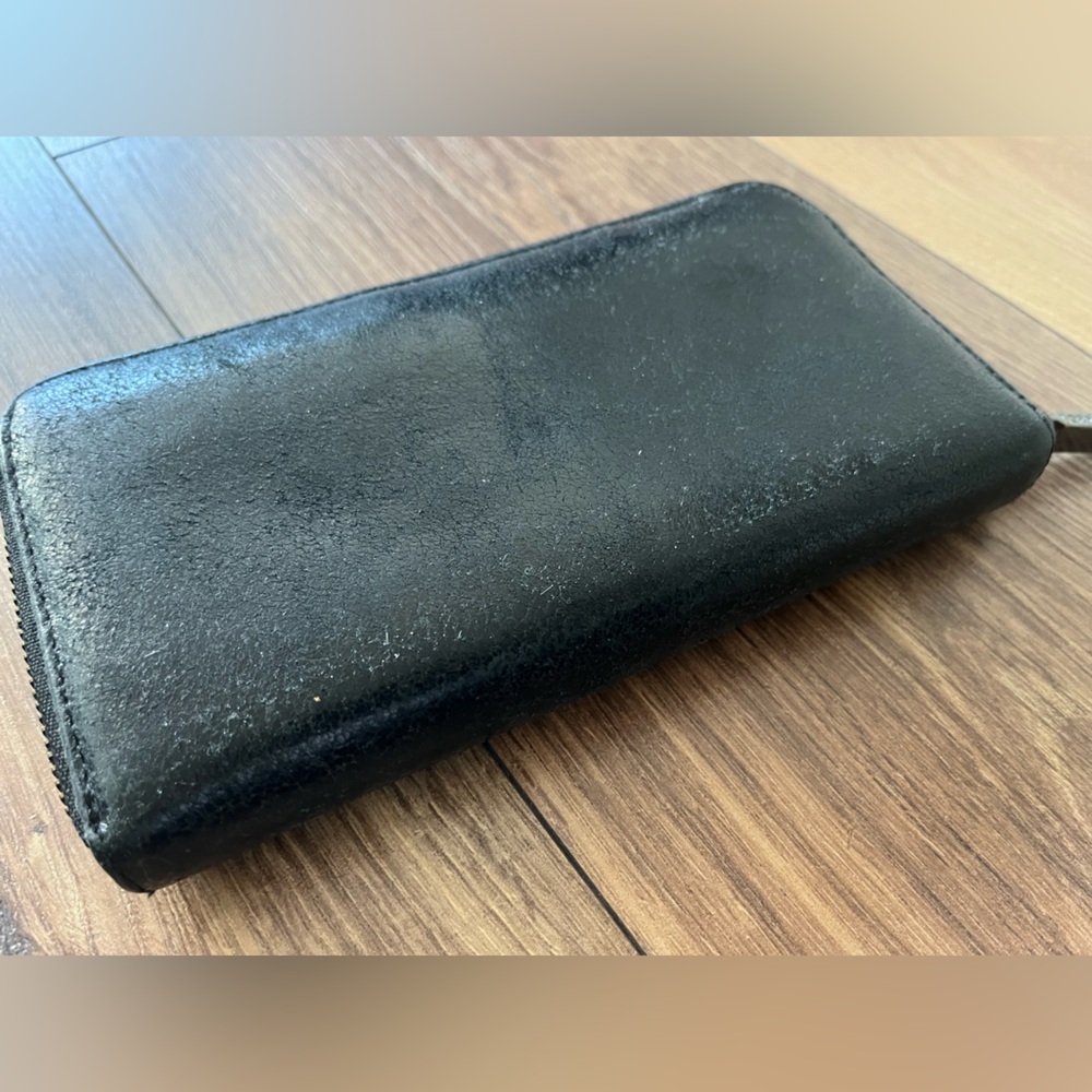 Tory Burch Black Sparkly Leather Wallet Authentic - Picture 5 of 10